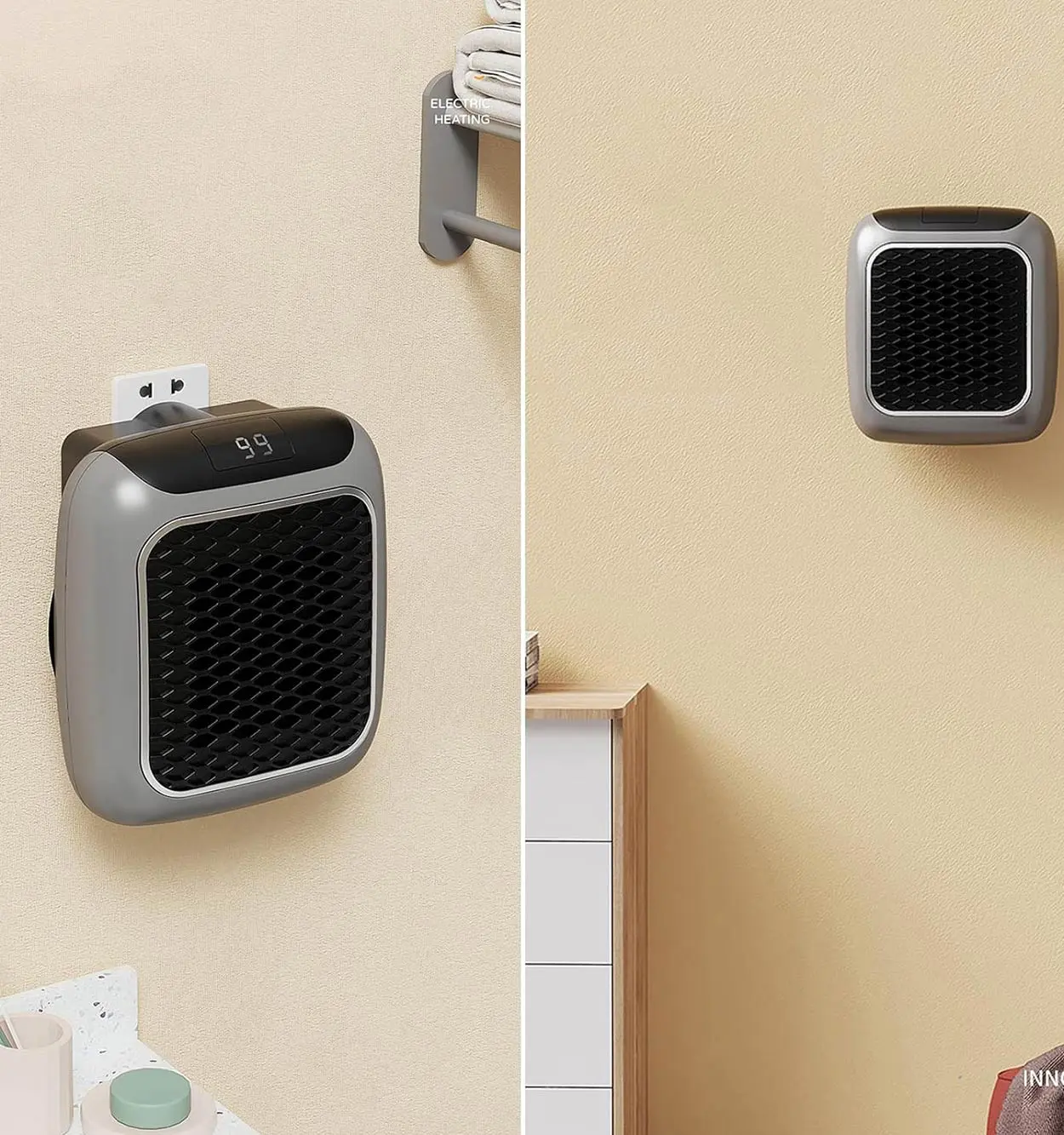 هیتر برقی HANDY HEATER با ریموت کنترل و نمایشگر دیجیتال