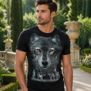 تیشرت مردانه مدل Wolf